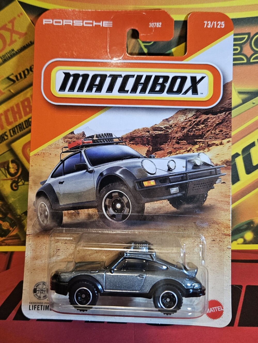 Matchbox Porsche 911 Rallye Metallic Silver Off-Road Car